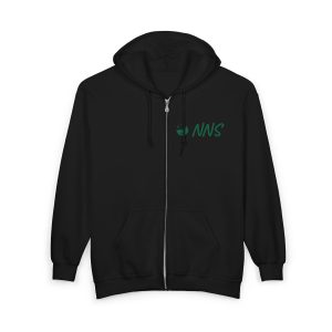 Zip-Up Hoodie (Green Printed Logo)